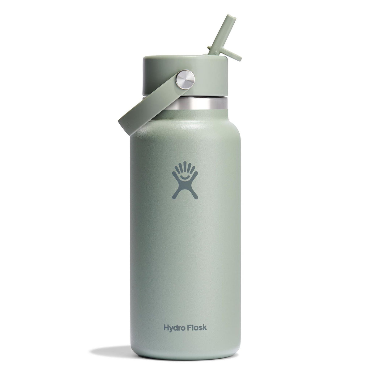 32 oz Wide Mouth w/ Flex Straw Cap Hydro Flask W32CFS374 Water Bottles 32 oz / Agave