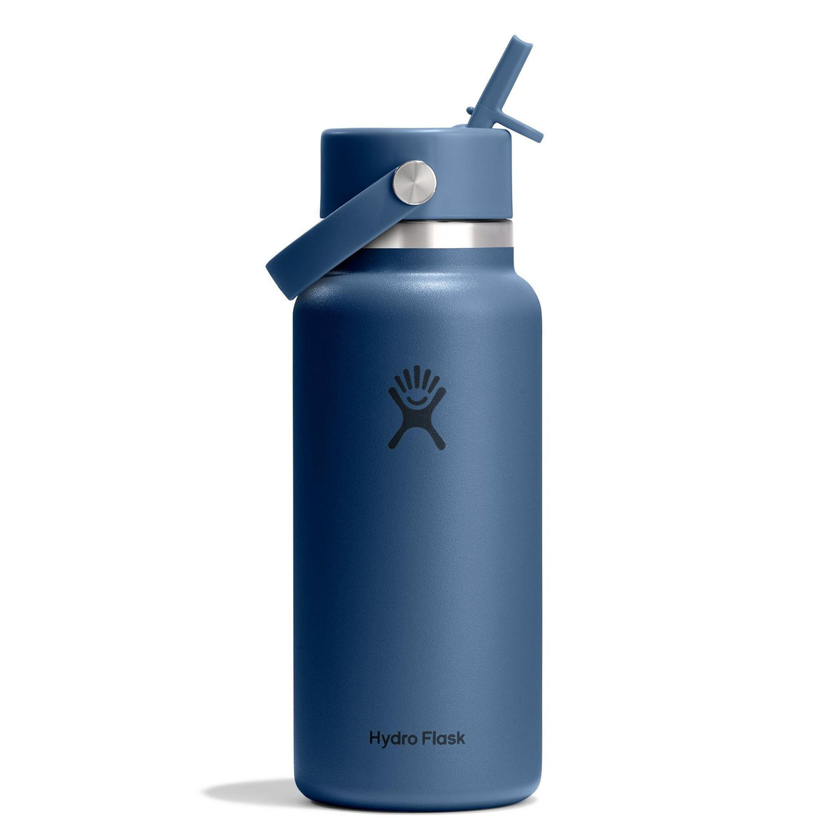 32 oz Wide Mouth w/ Flex Straw Cap Hydro Flask W32CFS384 Water Bottles 32 oz / Harbor Blue