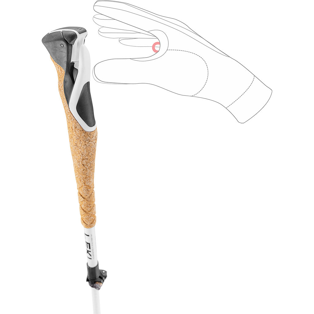 Cross Trail FX Superlite Carbon (Pair) Leki 65426801 Walking Poles 110-130cm / White/Envy/Black