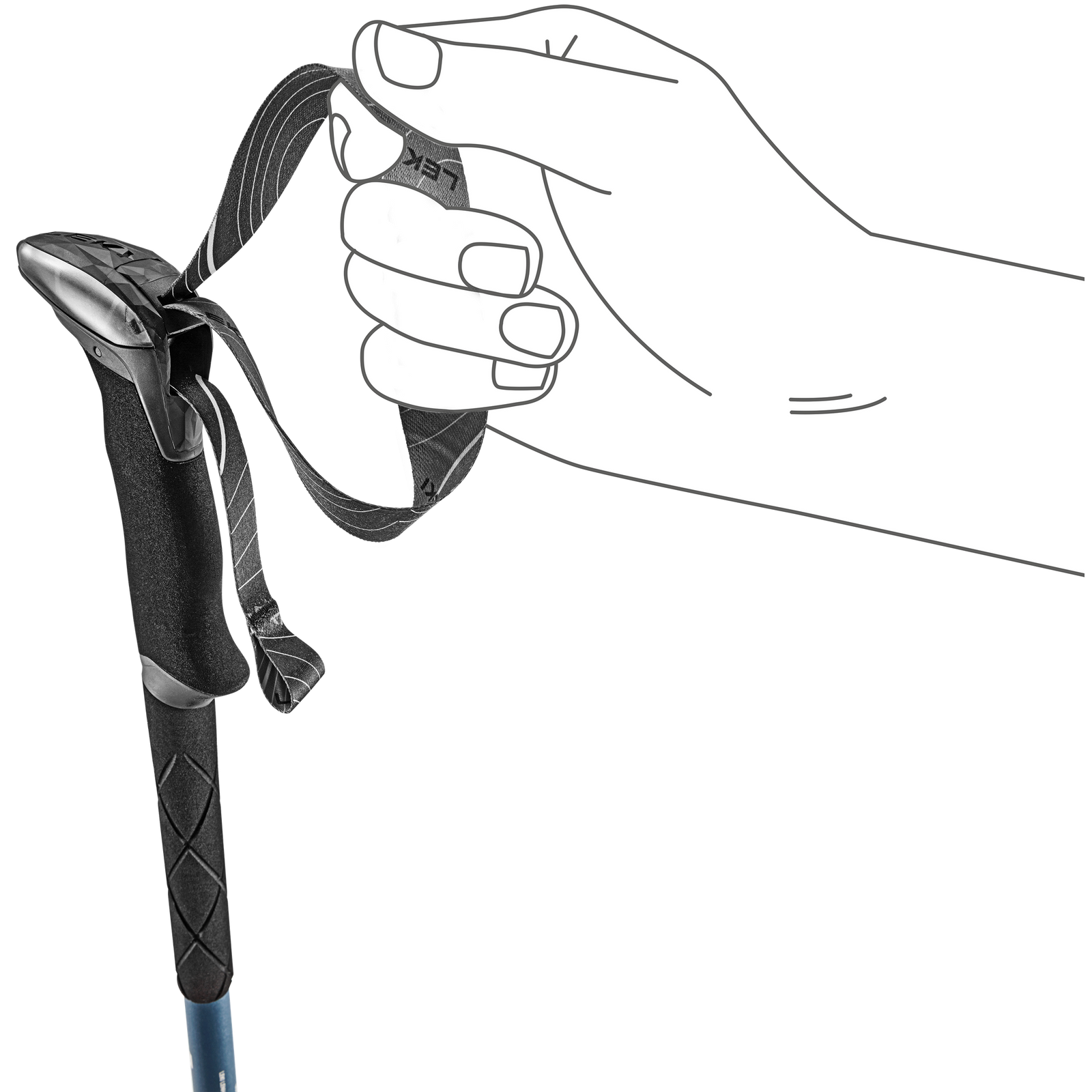 Makalu (Pair) Leki 65628491 Walking Poles 110-145cm / Stone Blue/Dark Warm Grey