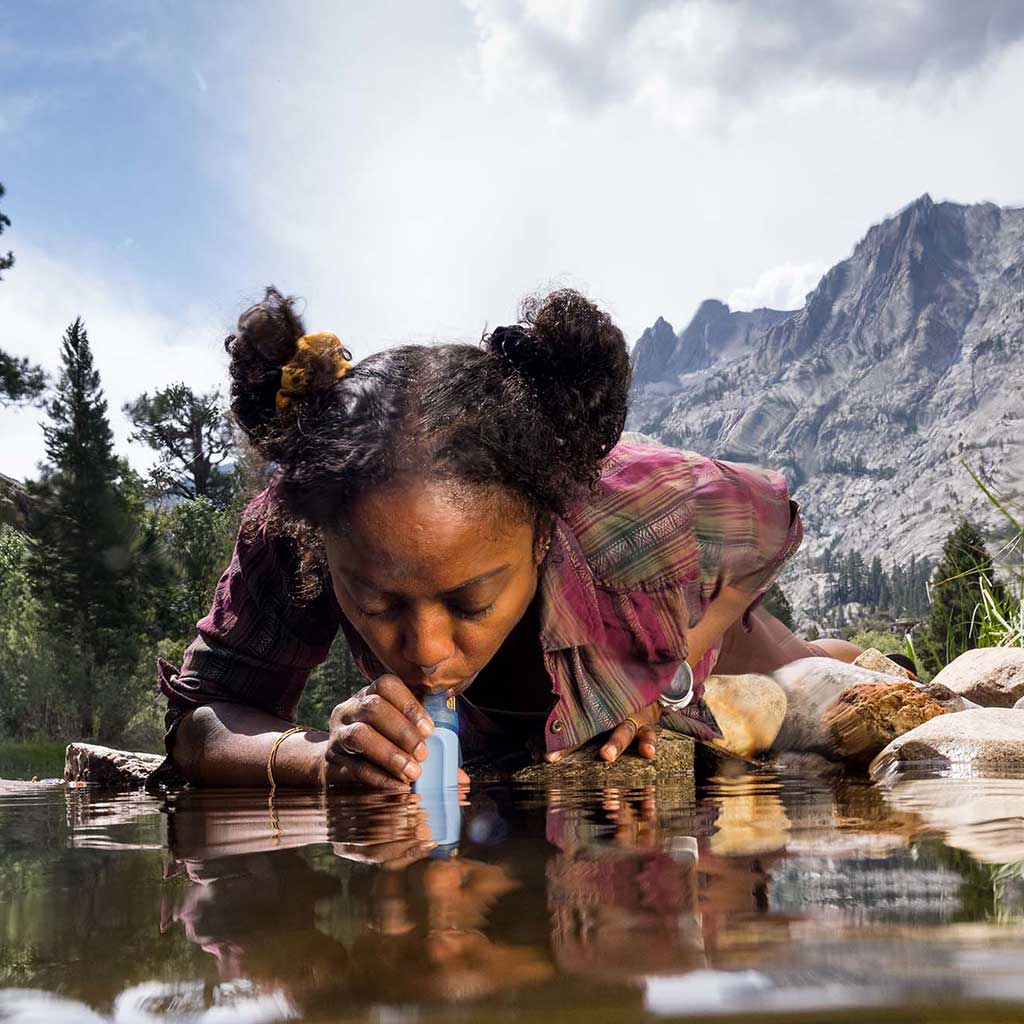 Peak Series Solo Straw LifeStraw LSPSSOLBWW Water Filters One Size / Mountain Blue