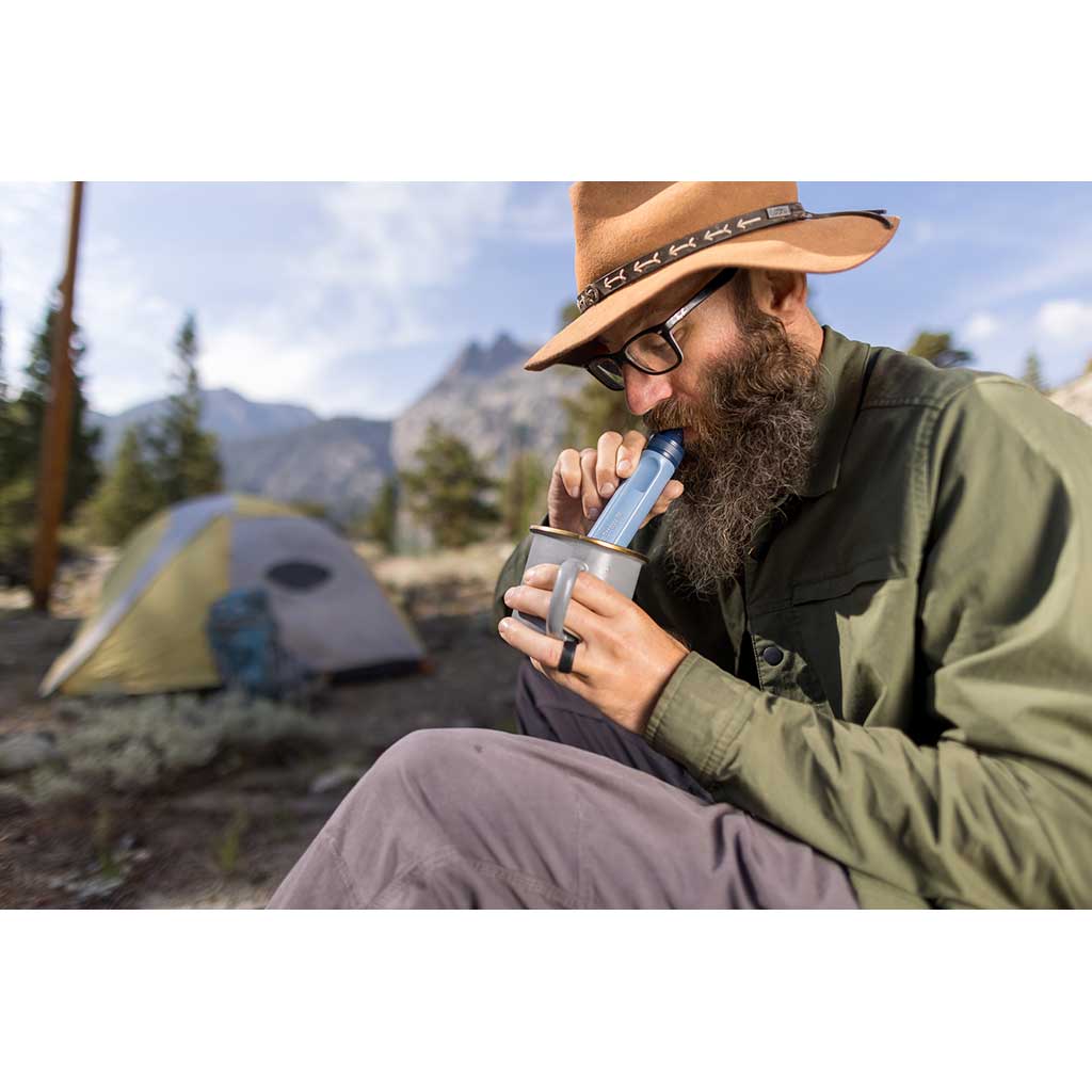 Peak Series Solo Straw LifeStraw LSPSSOLBWW Water Filters One Size / Mountain Blue