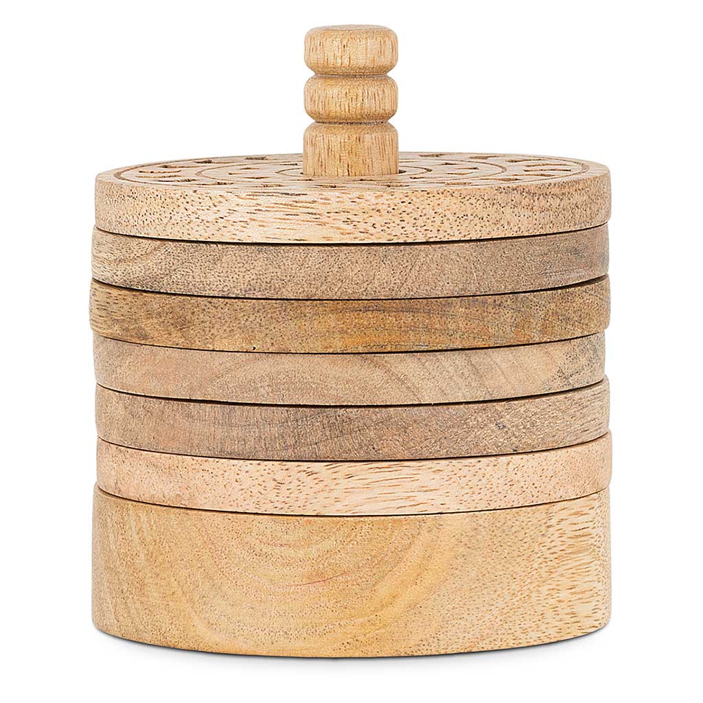 Sous-verres en bois de manguier Anali