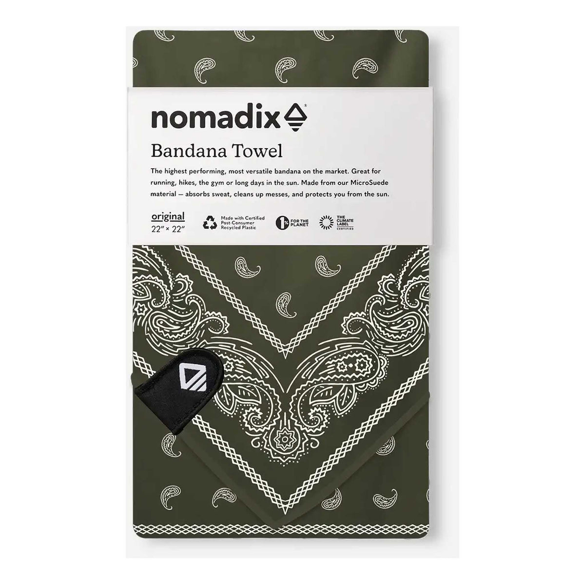 Bandana Towel Nomadix TBN-PAIS-107 Travel Towels One Size / Paisley Forest Green
