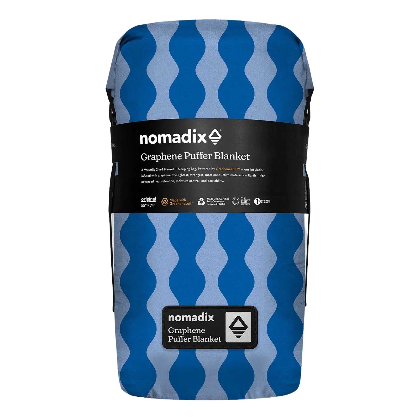 Graphene Puffer Blanket Nomadix GPB-SLTI-COBU Blankets One Size / Slack Tide Coastal Blue