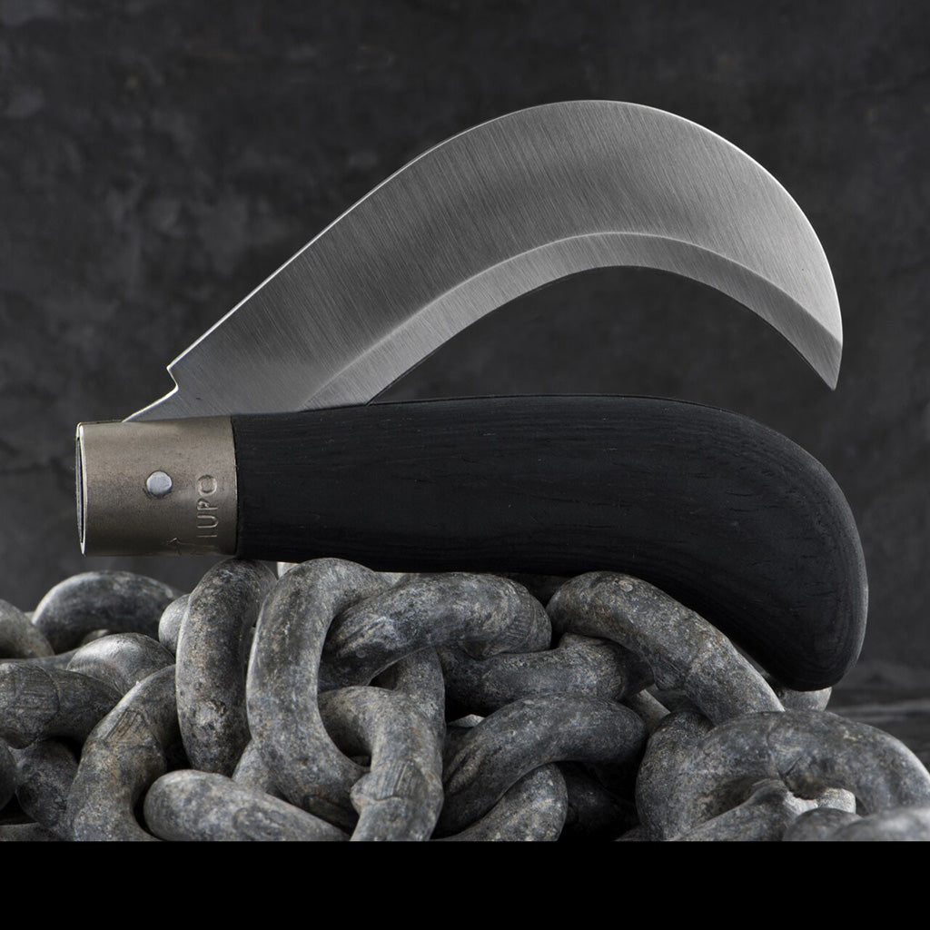 Black Wood Folding Pruner Knife | Stainless Steel Old Bear Pocket Knives