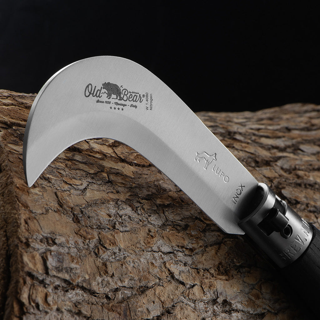 Black Wood Folding Pruner Knife | Stainless Steel Old Bear Pocket Knives