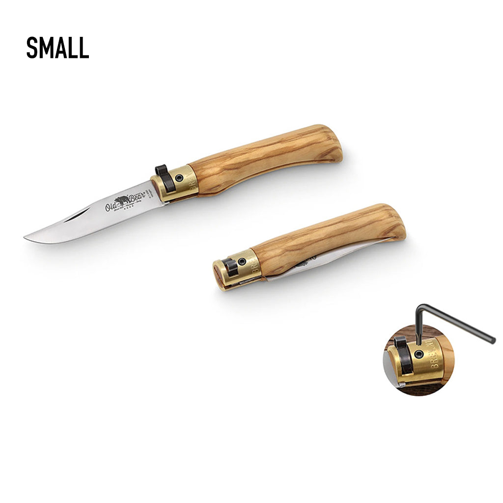 Italian Olive Folding Knife | Stainless Steel Old Bear Pocket Knives