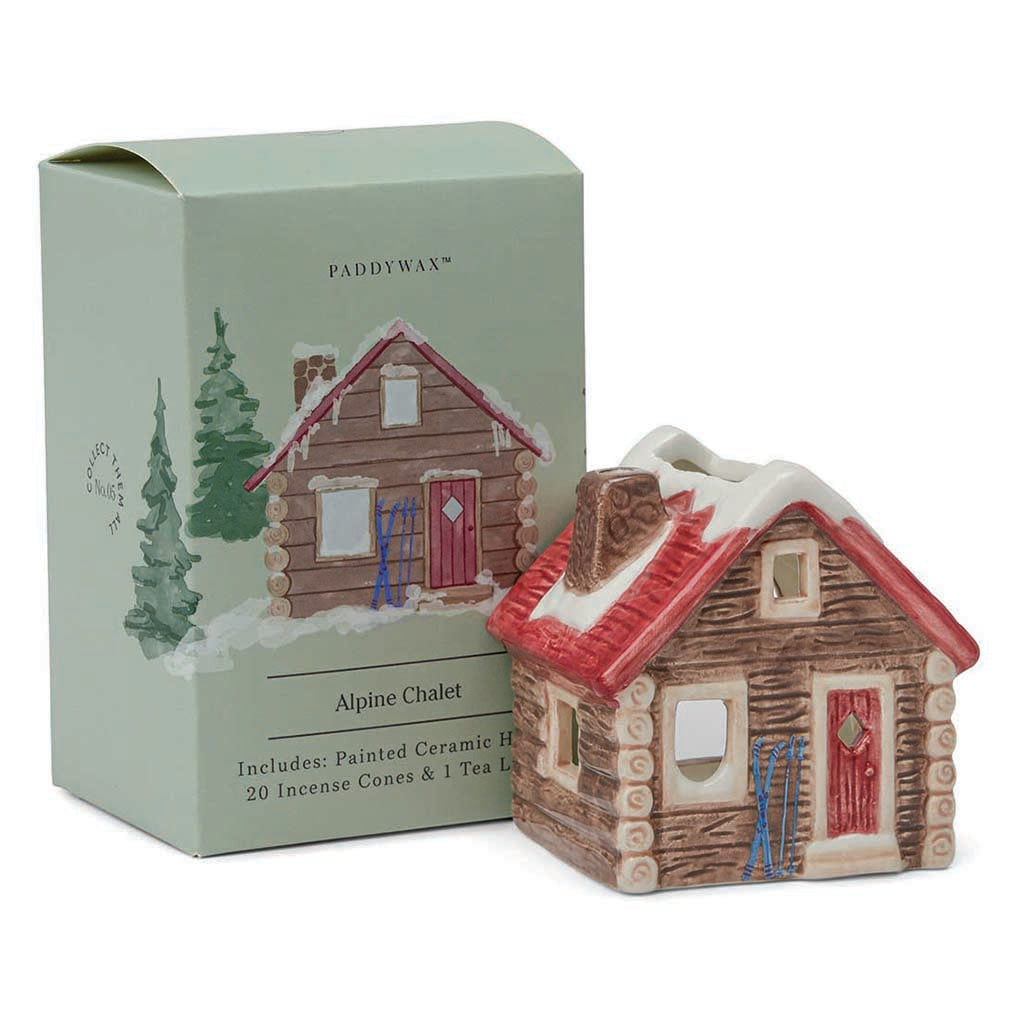 No. 05 Alpine Chalet Style Incense &amp; Tea Light Holder Paddywax IN0026EU Incense O/S / Brown