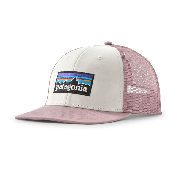 P-6 Logo Trucker Hat Patagonia 38289-WIQV-ALL Caps & Hats One Size / White/Quiet Violet