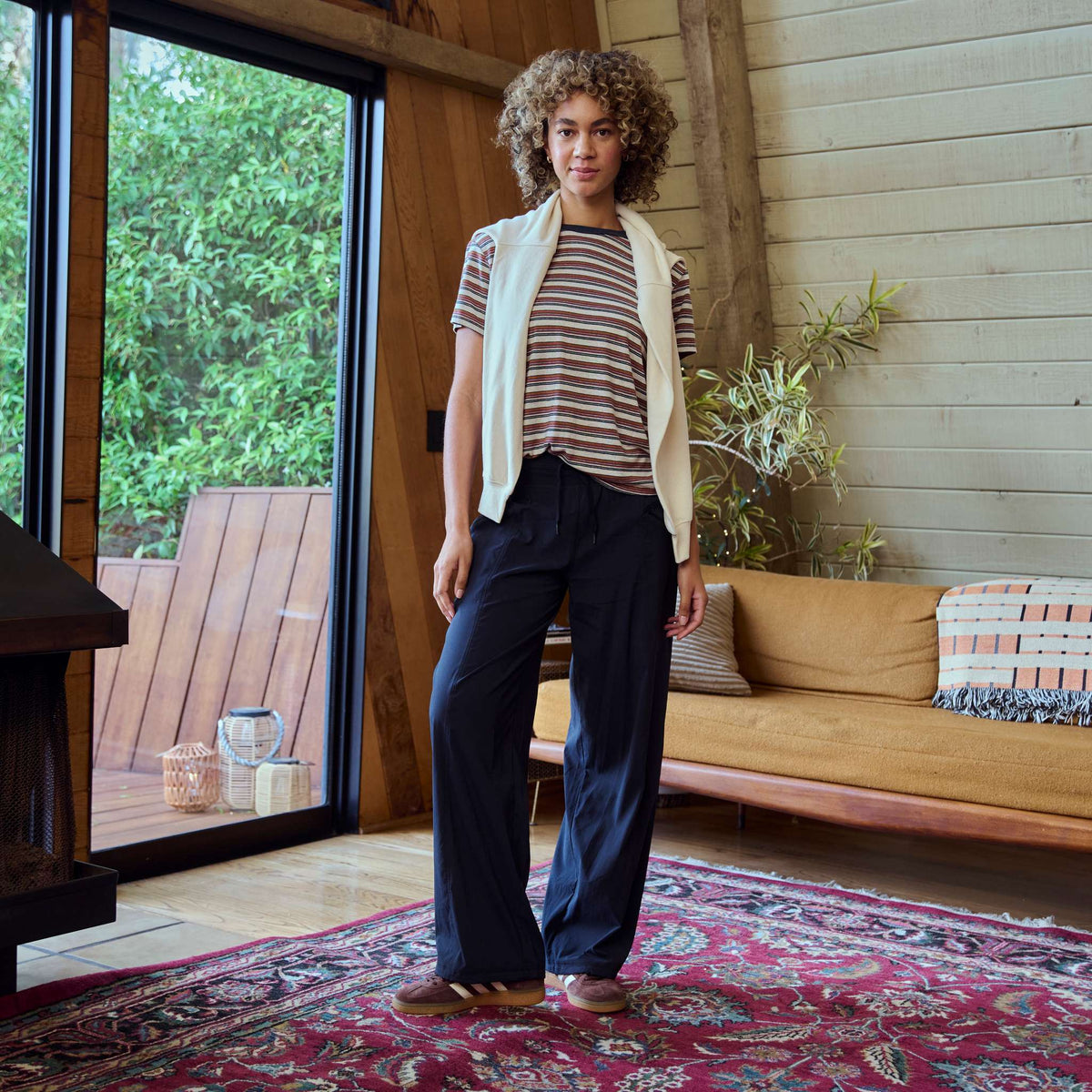 Koen Mid Rise Wide Leg Pant prAna Women's Trousers
