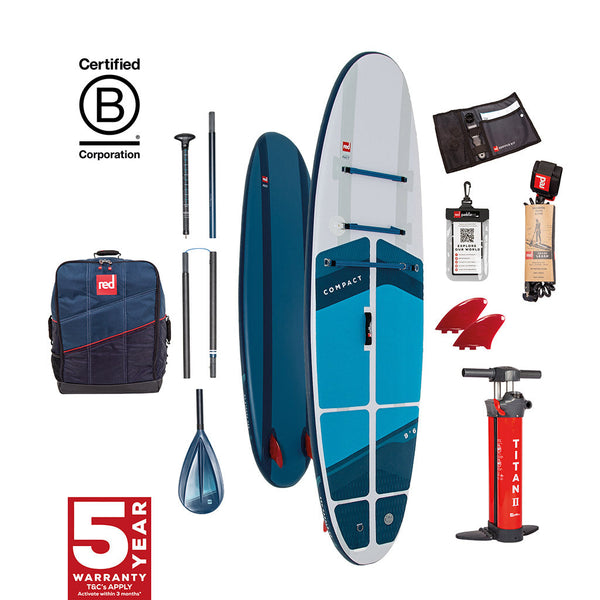 9.6 Compact Inflatable Paddle Board Package Red Paddle Co 001-001-001-0075 SUP Boards 9.6" / Multi