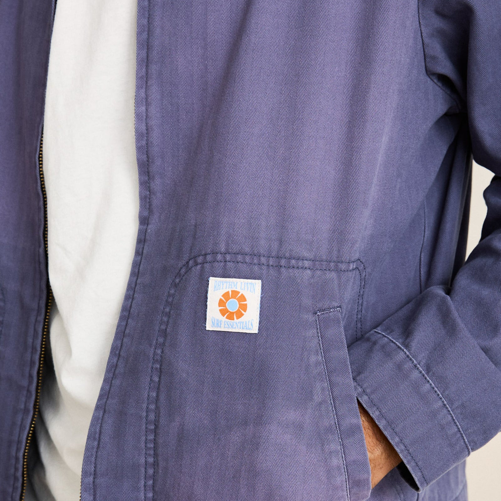 Herringbone Sun Wash Jacket Rhythm Men's Jackets
