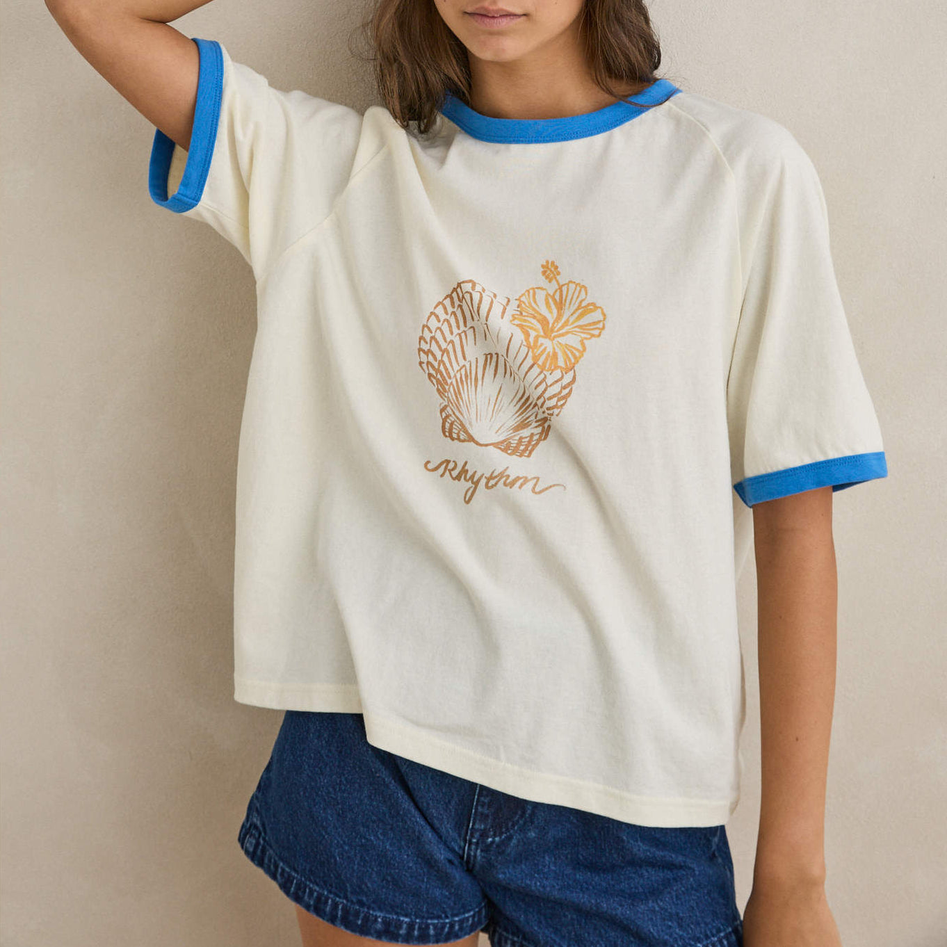 Sunrise Seashell Ringer Tee | Women's Rhythm Women's Tees