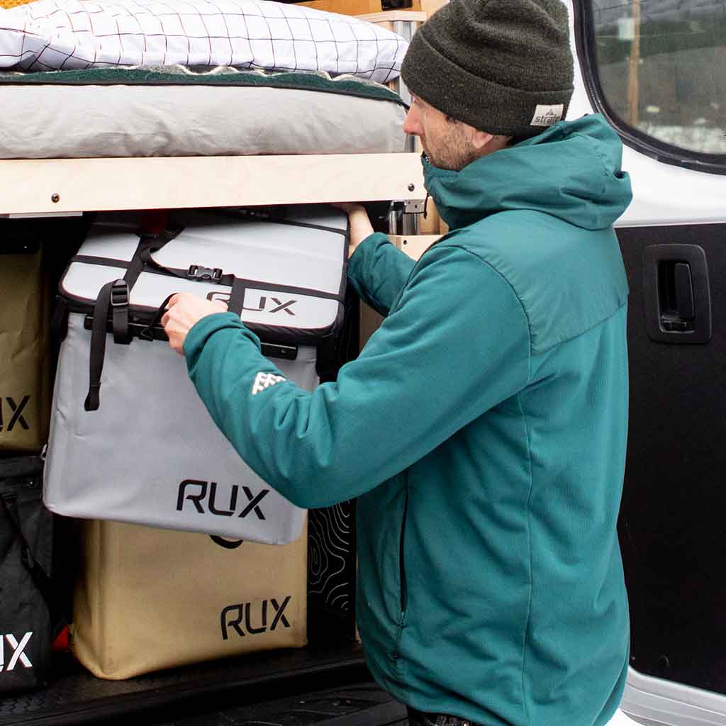 RUX 70L | Tri-Fold Lid RUX PK0124-70OR Camp Storage Boxes 70L / Orange