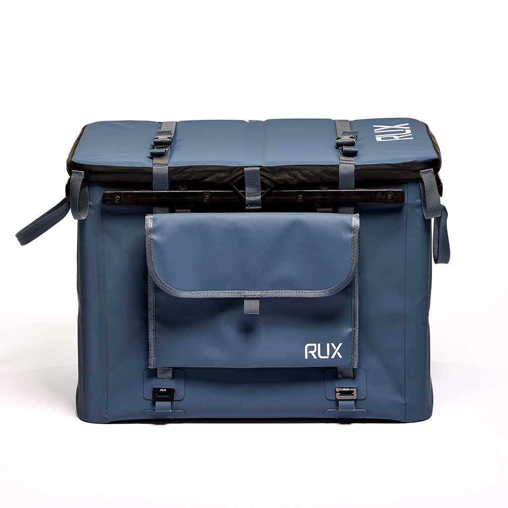 RUX 70L | Tri-Fold Lid RUX PK0123-70BL Camp Storage Boxes 70L / Steel Blue