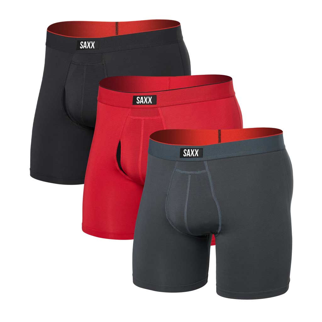Multi-Sport Mesh Boxer Brief Fly 3 Pack