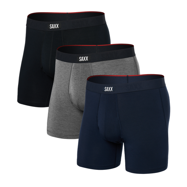 Vibe Xtra Boxer Brief Fly 3 Pack SAXX Underwear Men's Underwear