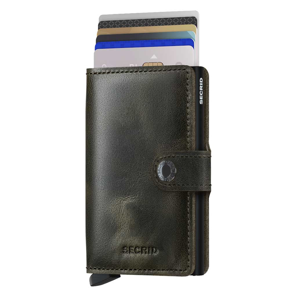 Miniwallet Vintage Secrid mv-olive-black Wallets One Size / Olive/Black