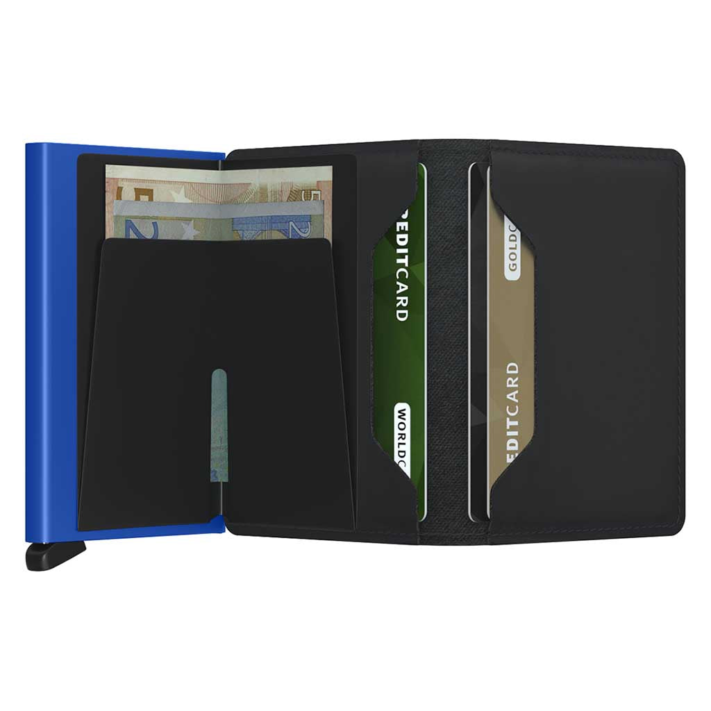 Slimwallet Matte Secrid sm-black-blue Wallets One Size / Black/Blue