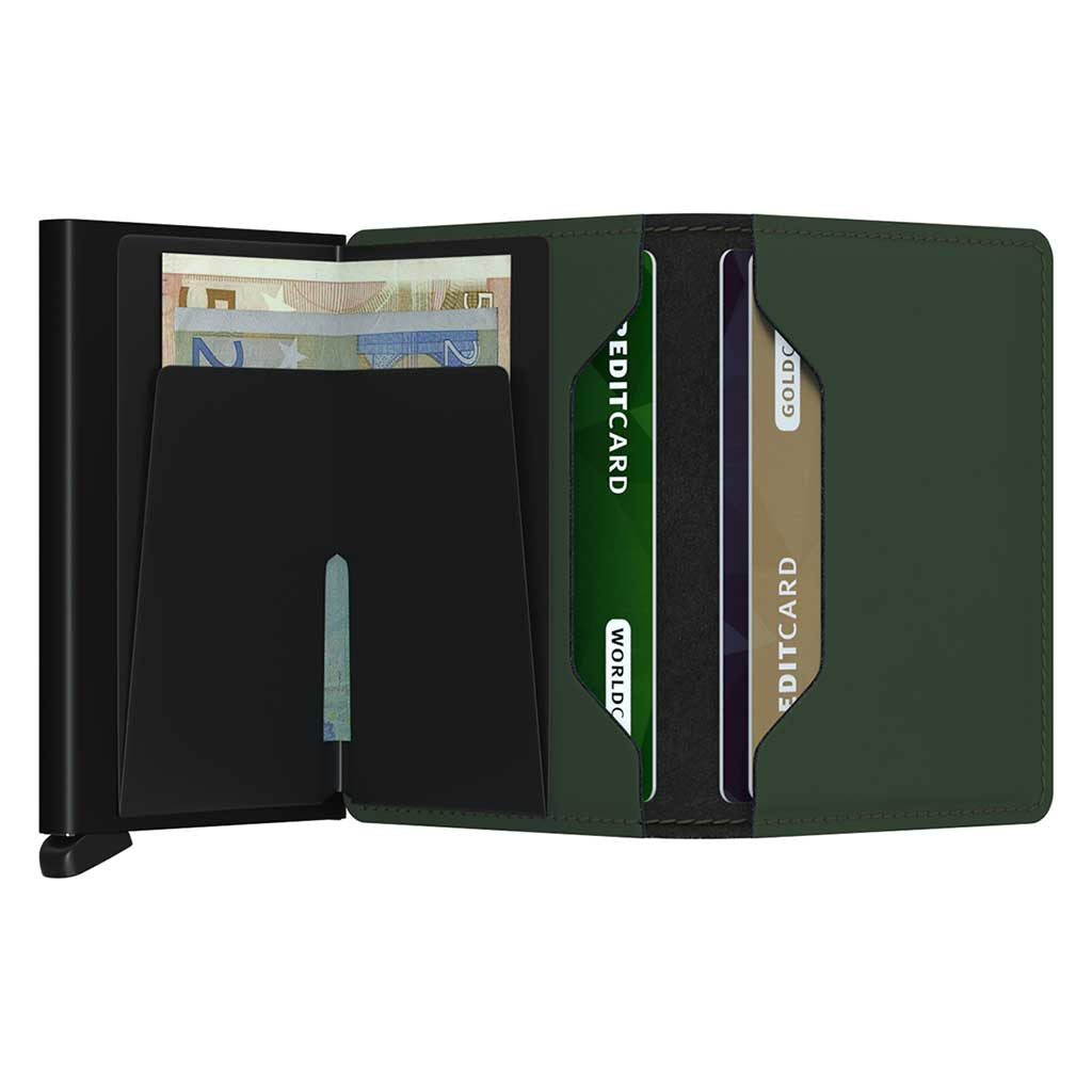 Slimwallet Matte Secrid sm-green-black Wallets One Size / Green/Black