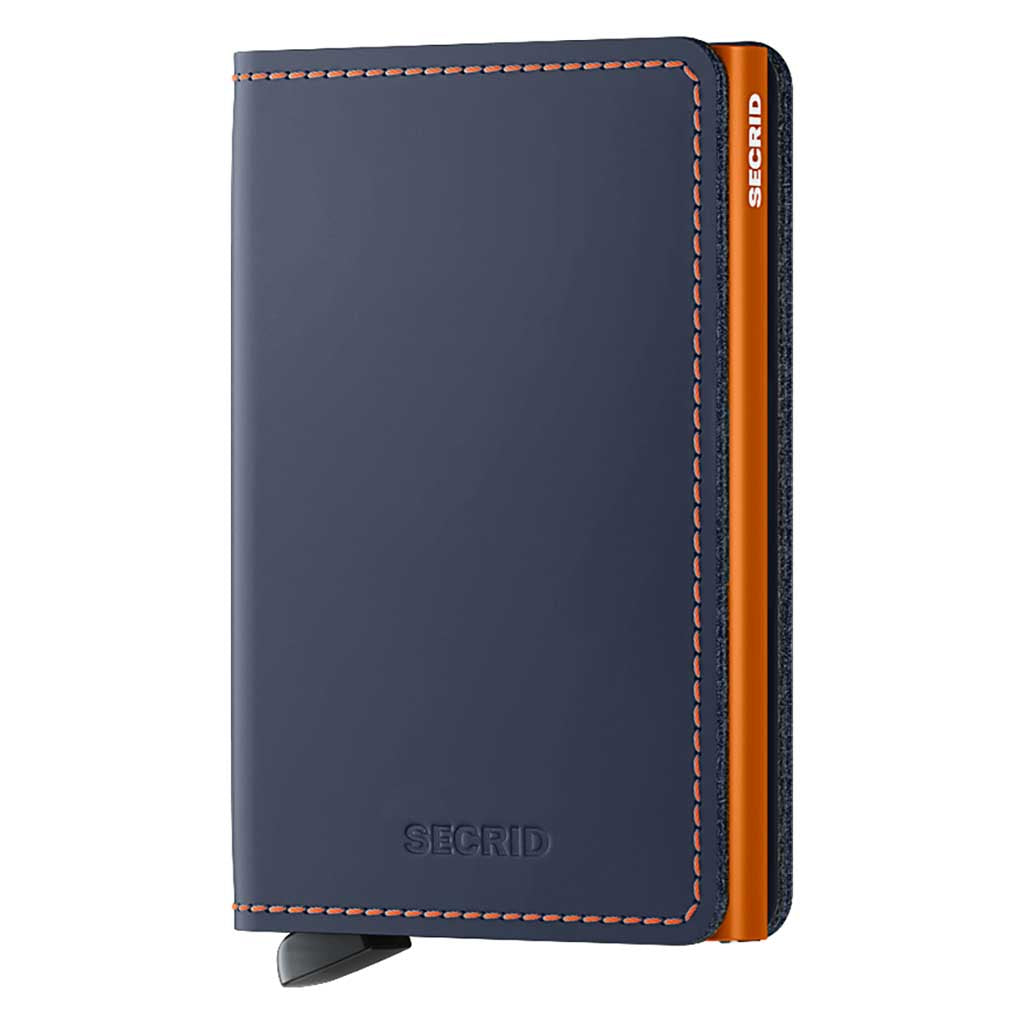 Slimwallet Matte Secrid sm-nightblue-orange Wallets One Size / Nightblue/Orange