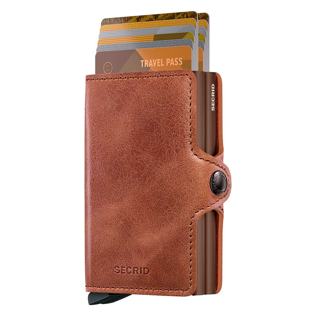 Twinwallet Vintage Secrid tv-cognac-brown Wallets One Size / Cognac/Brown