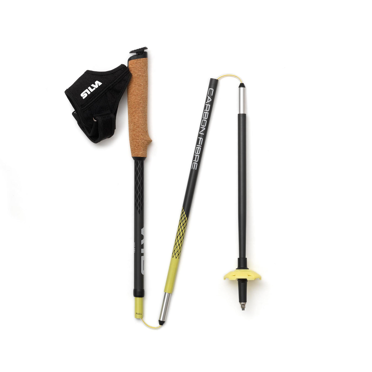 Running Poles Carbon Z | Fixed | 120cm Silva 38607 Walking Poles 120cm / Black/Yellow