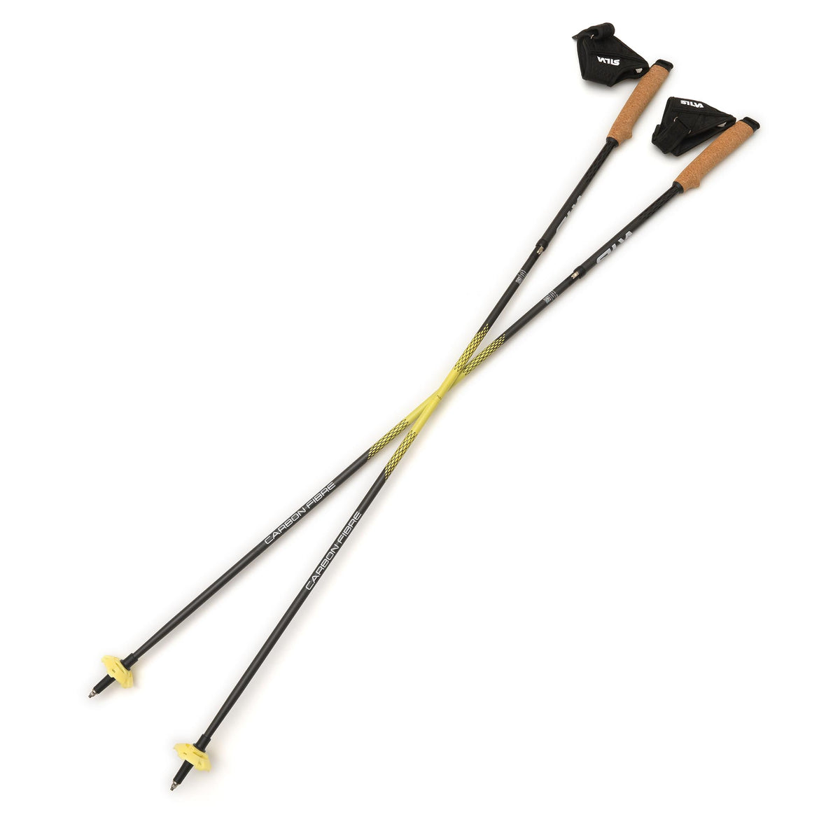 Running Poles Carbon Z | Fixed | 120cm Silva 38607 Walking Poles 120cm / Black/Yellow
