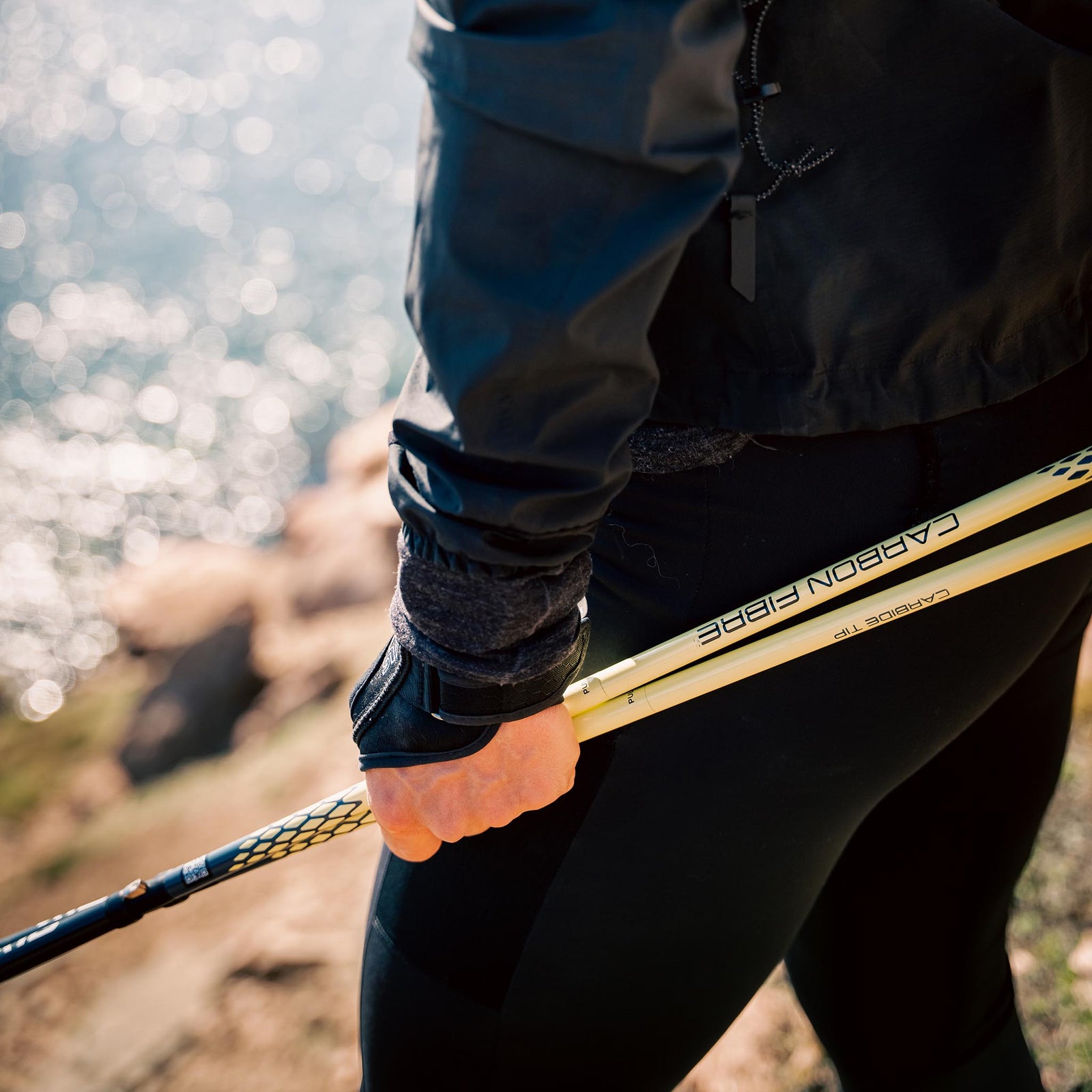 Running Poles Carbon Z | Fixed | 125cm Silva 38608 Walking Poles 125cm / Black/Yellow