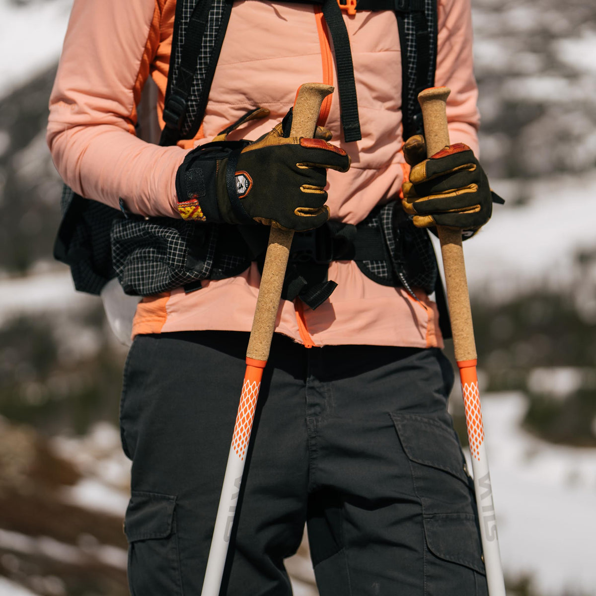 Trekking Poles Alu All Season | Alpine | Tele | 82-145cm Silva 38613 Walking Poles 82-145cm / White/Orange