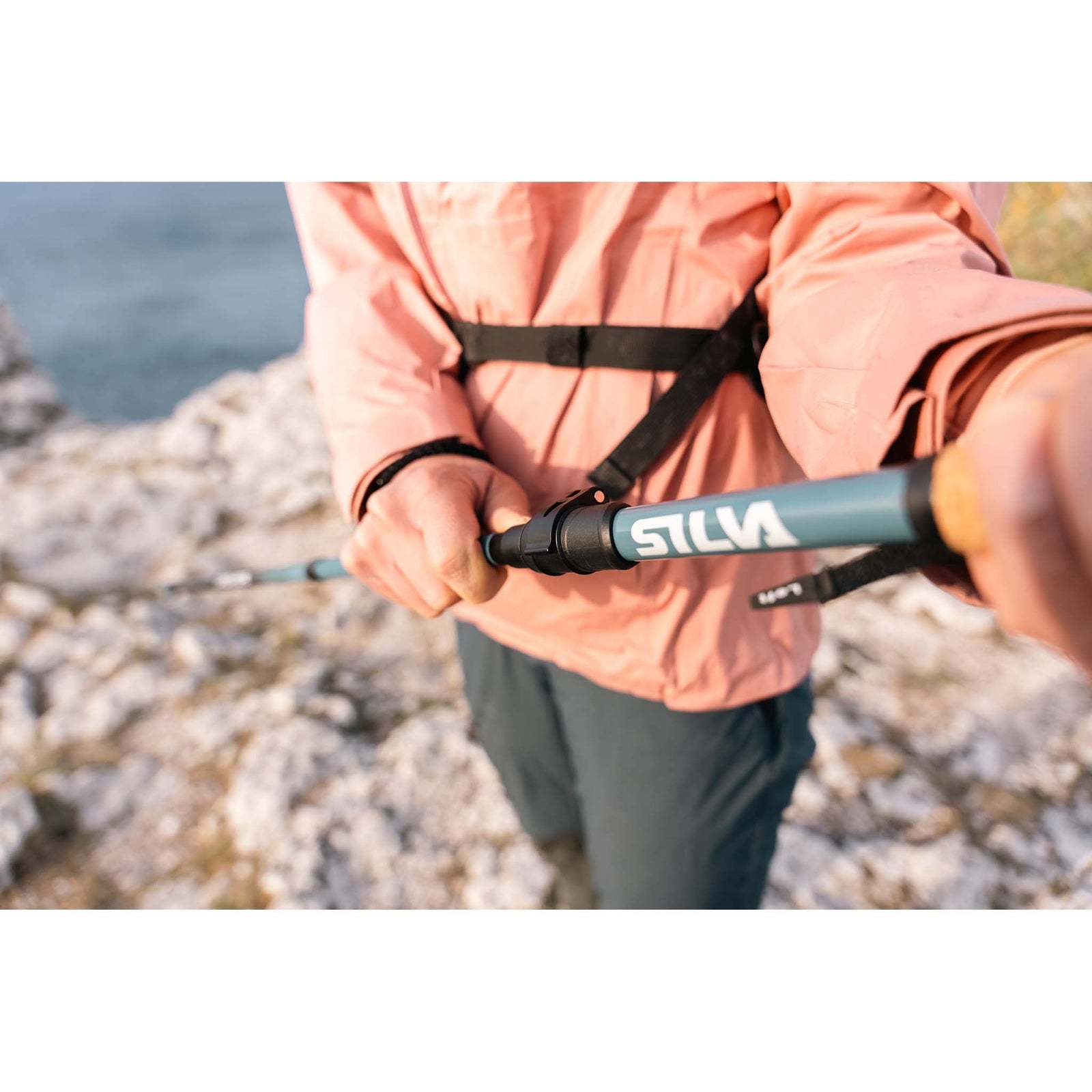 Trekking Poles | Carbon | Telescopic | 140cm Silva 38612 Walking Poles One Size / Blue