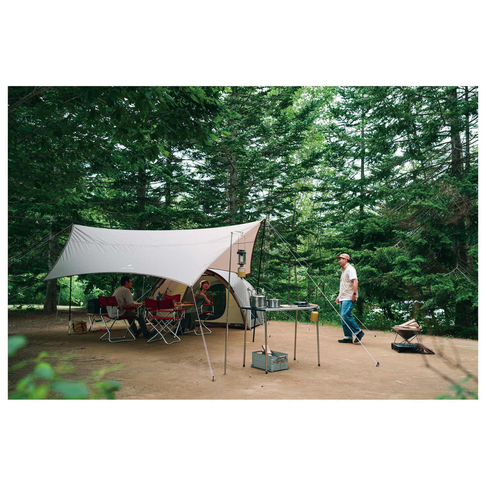 Land Nest Tent & Tarp Set Snow Peak SET-260 Tents 4P / Taupe