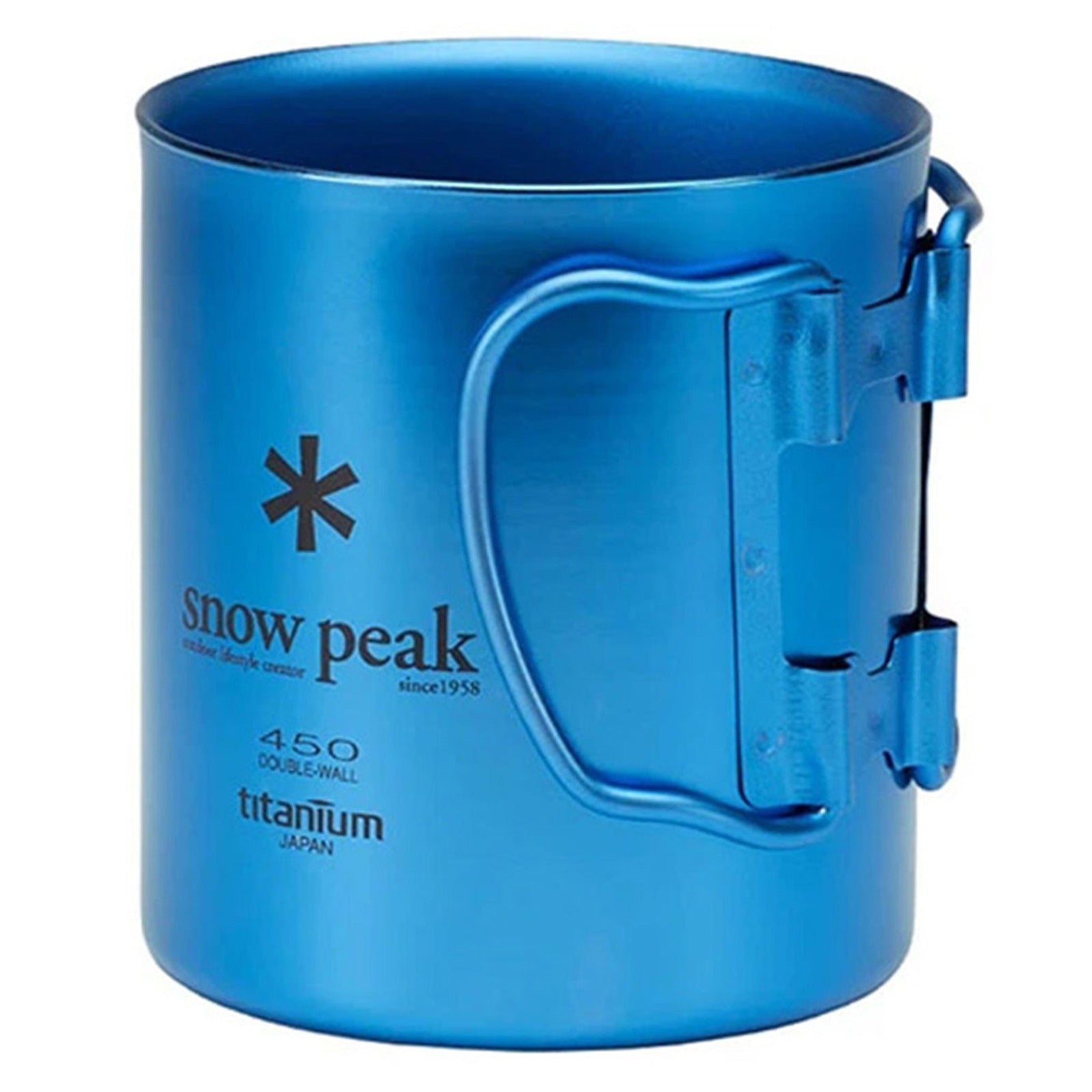 Titanium Double Wall Mug Snow Peak MG-053BL-US Cups 450ml / Blue