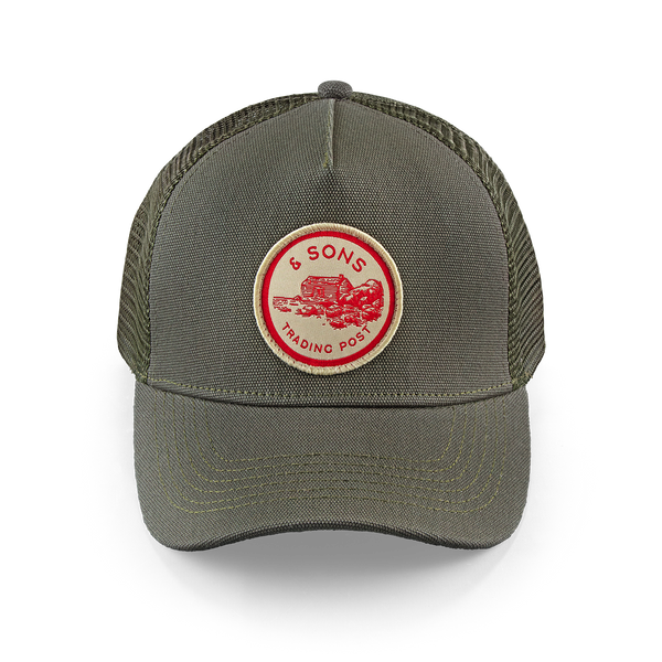 Trucker Badge Cap &SONS TPBCG-01 Caps & Hats One Size / Army Green