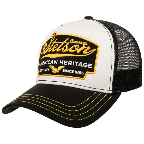 Trucker Cap | American Heritage Stetson 7751103-17-OS Caps & Hats One Size / Black/White