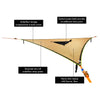 Safari Trillium Hammock | 3 Person Tentsile TMS3 Hammocks 3 Person / Beige/Brown