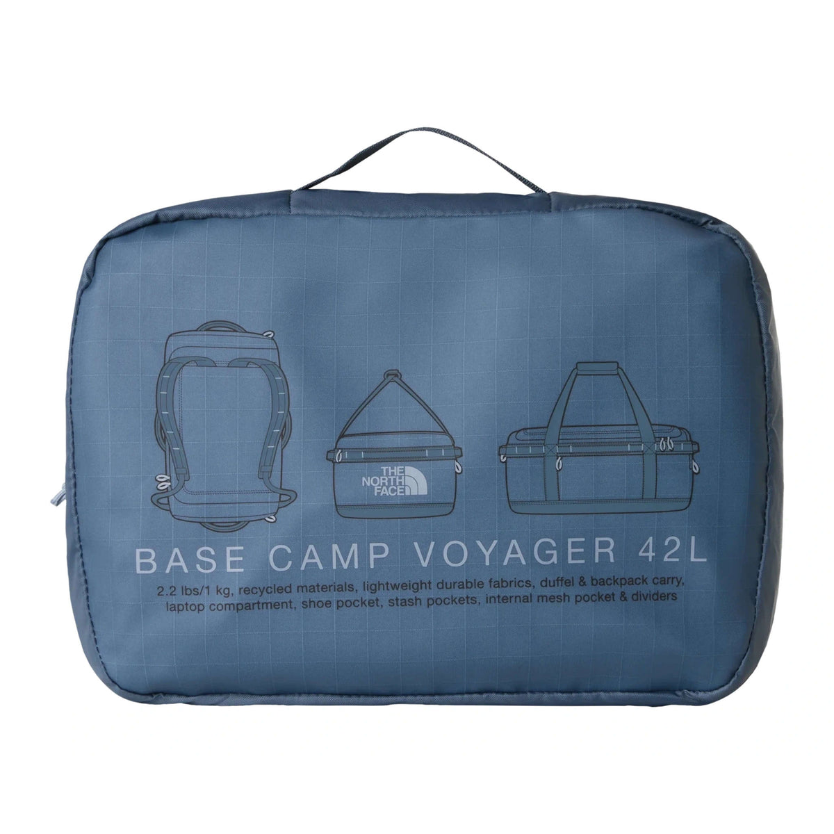 Base Camp Voyager Duffle The North Face NF0A52RQGKQ-OS Duffle Bags 42L / Granite Grey/Frost Grey