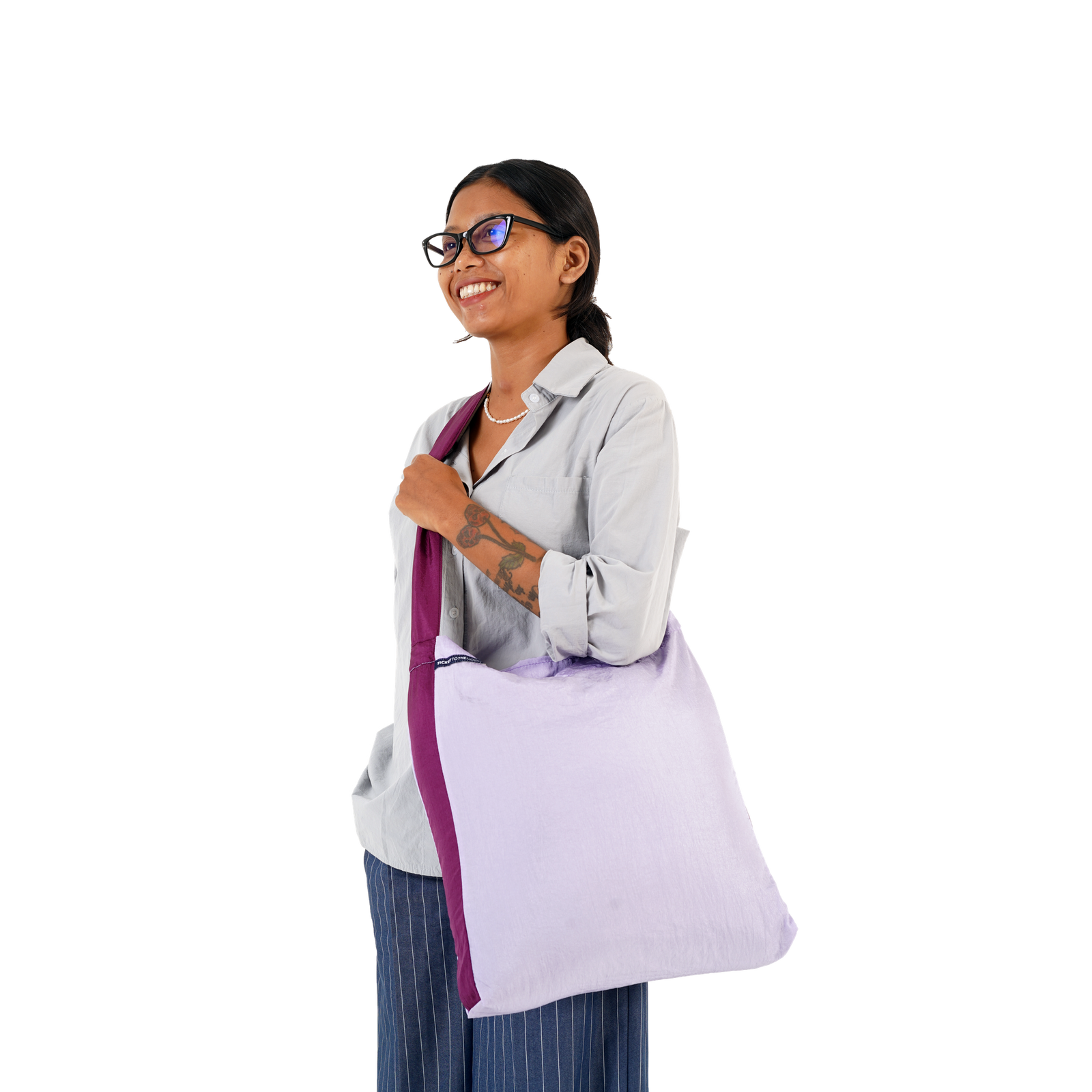 Eco Bag Ticket To The Moon TMEBM1978 Tote Bags 15L / Light Purple/Plum