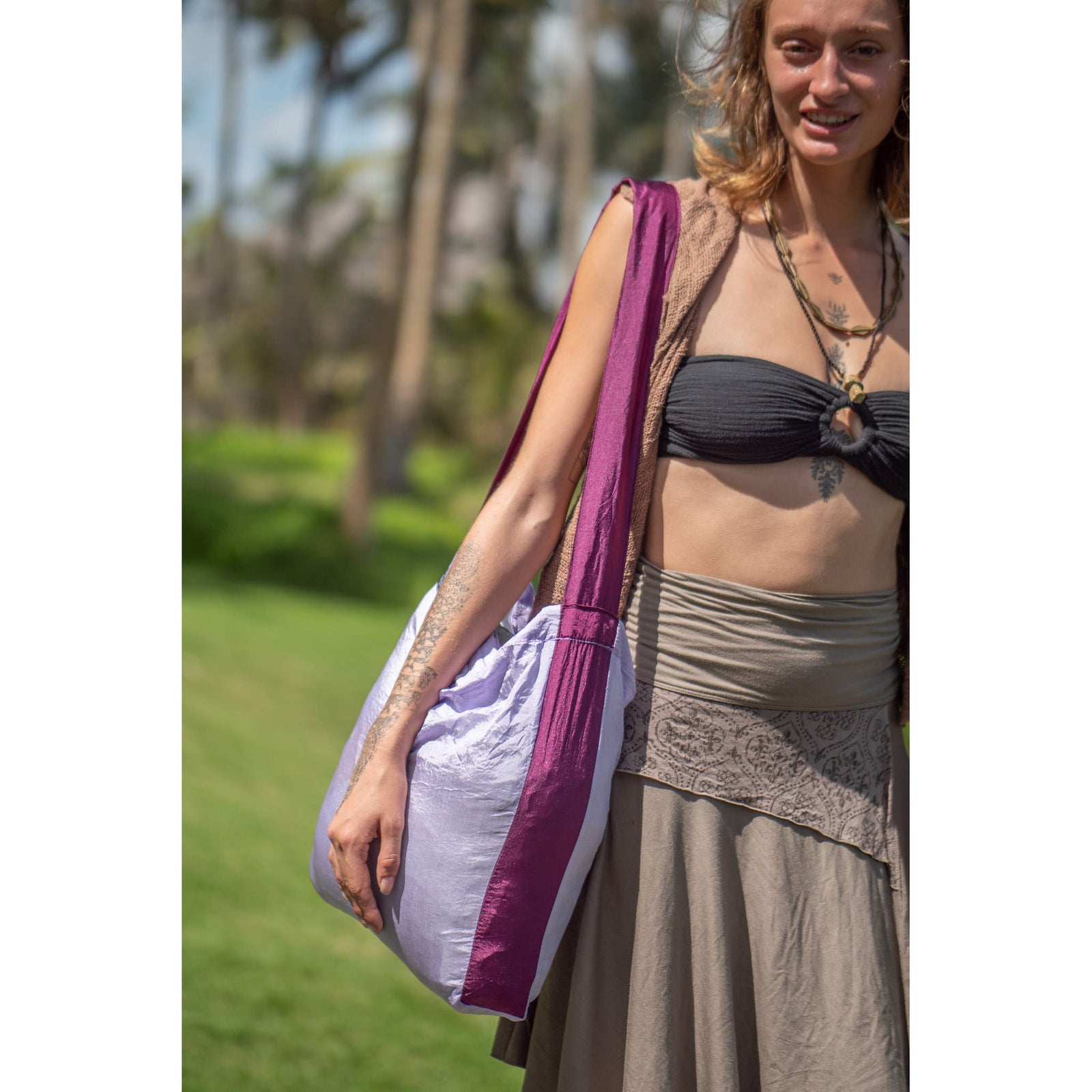 Eco Bag Ticket To The Moon TMEBM1978 Tote Bags 15L / Light Purple/Plum