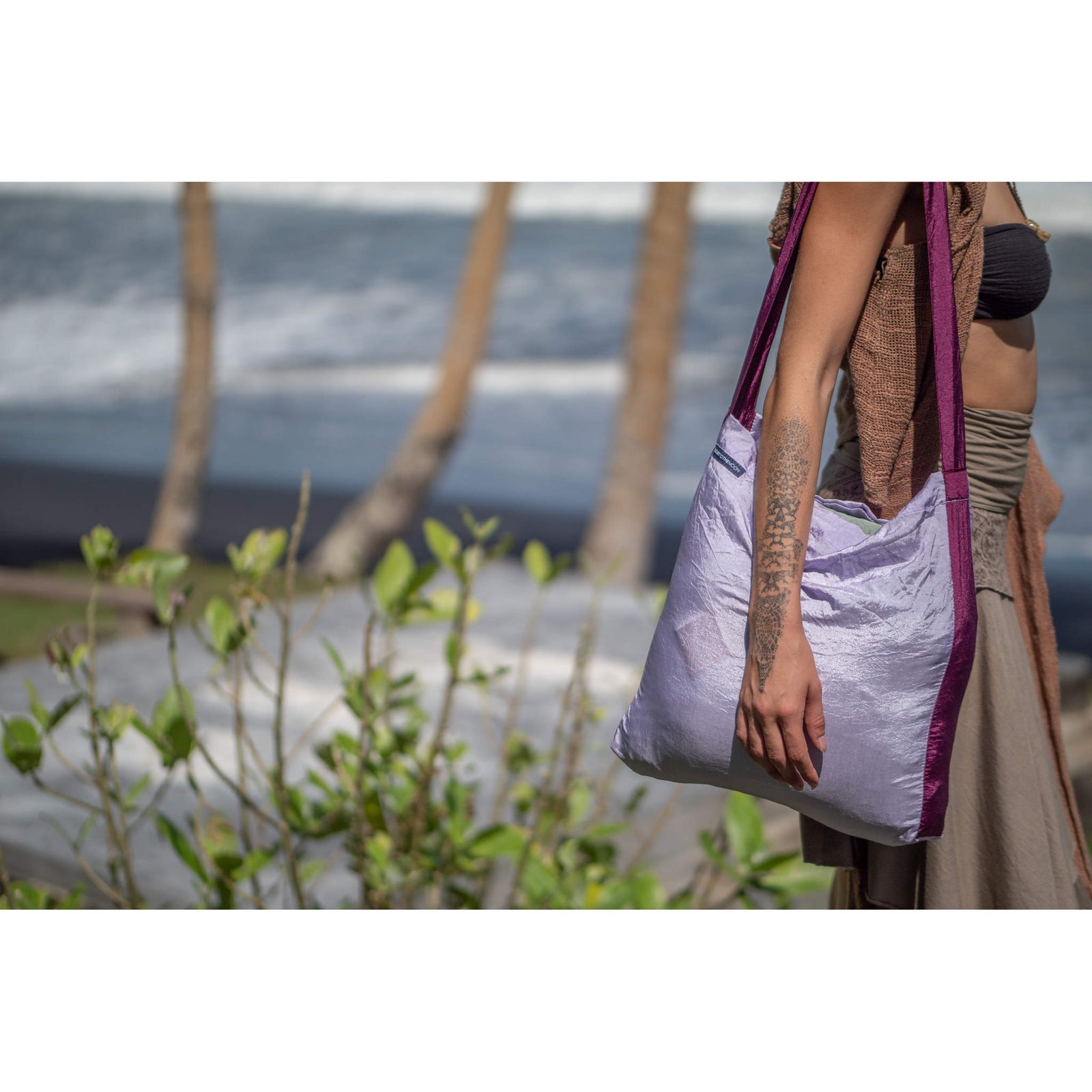 Eco Bag Ticket To The Moon TMEBM1978 Tote Bags 15L / Light Purple/Plum