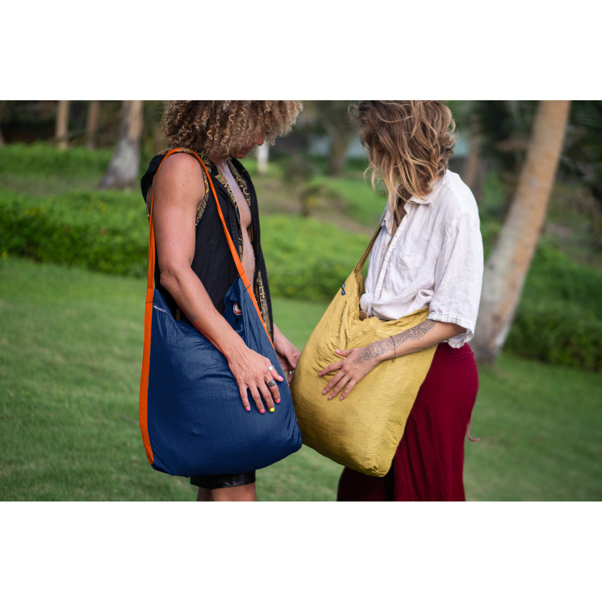 Eco Bag Ticket To The Moon TMEBL3935 Tote Bags 30L / Royal Blue/Orange