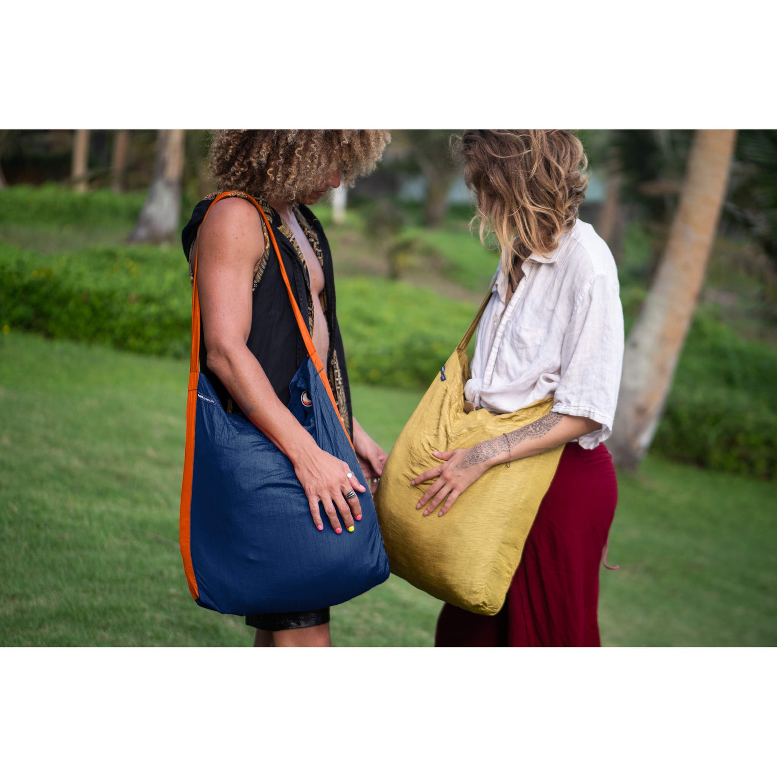 Eco Bag Ticket To The Moon TMEBL3935 Tote Bags 30L / Royal Blue/Orange