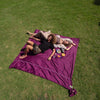 Travel Blanket Ticket To The Moon TMTB7887 Blankets 213 x 213 cm / Plum/Lavender