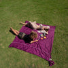 Travel Blanket Ticket To The Moon TMTB7887 Blankets 213 x 213 cm / Plum/Lavender