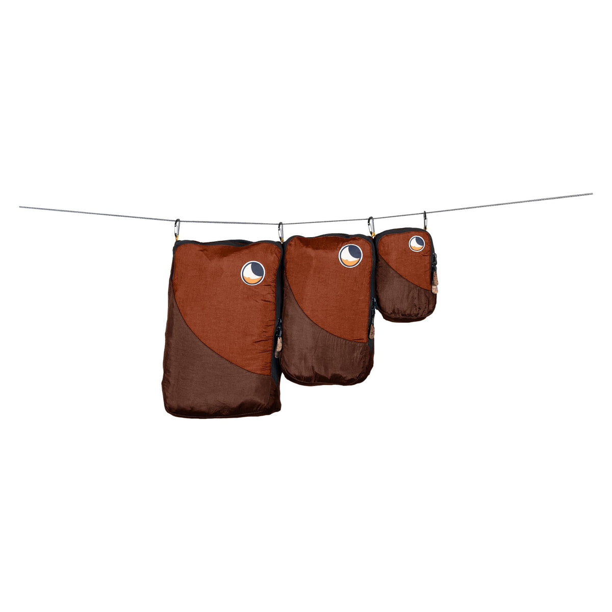 Travel Cube Ticket To The Moon TMTCSET0482 Packing Cubes Set of 3 / Chocolate/Copper
