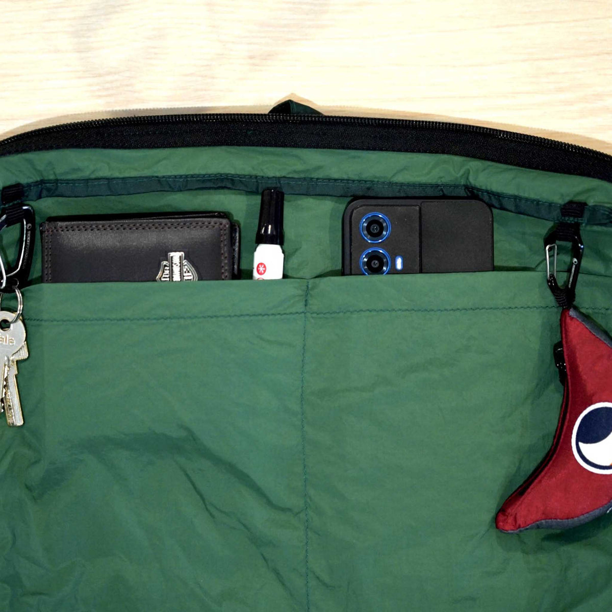 Zipper Bag | Water Resistant Ticket To The Moon TMEMZWR105 Tote Bags 10L / Green