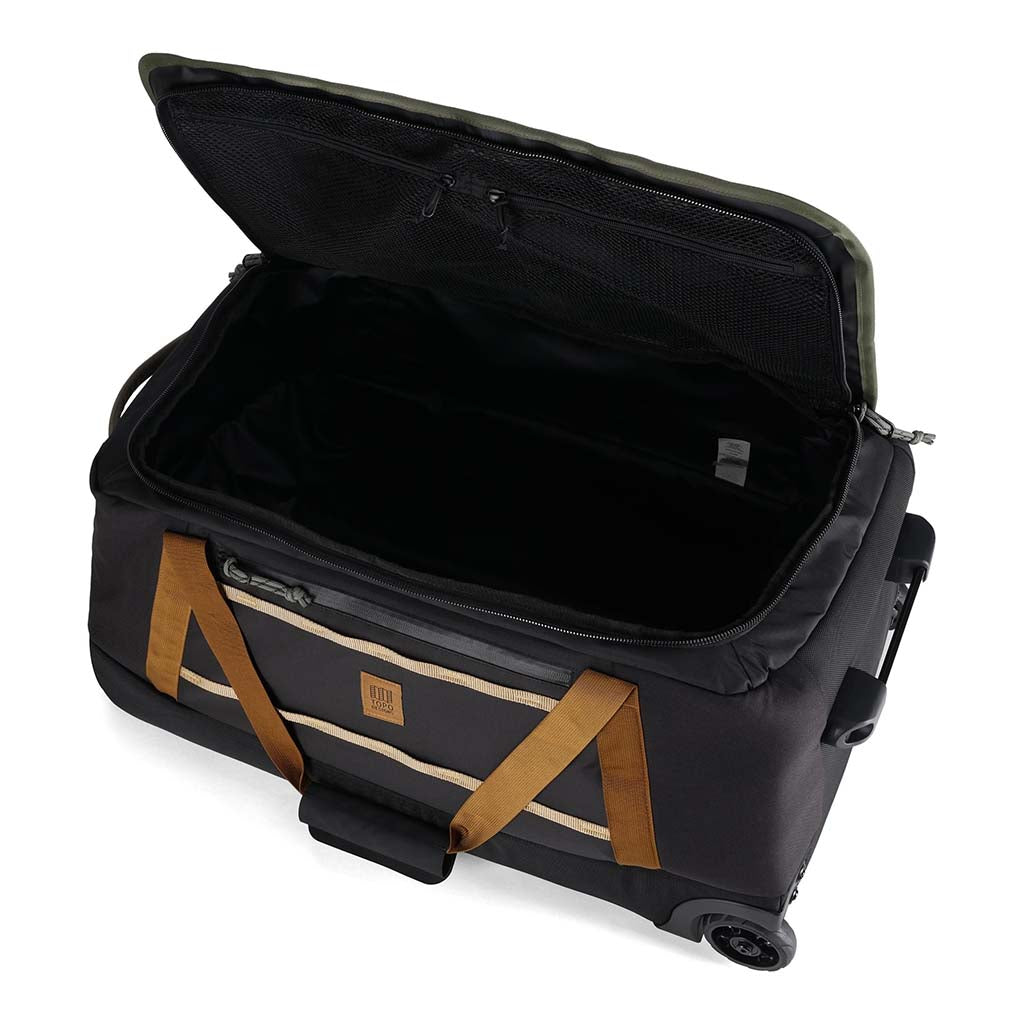 Mountain Duffle Roller 90L Topo Designs 931513024000 Rolling Duffle Bags 90L / Black/Neutral