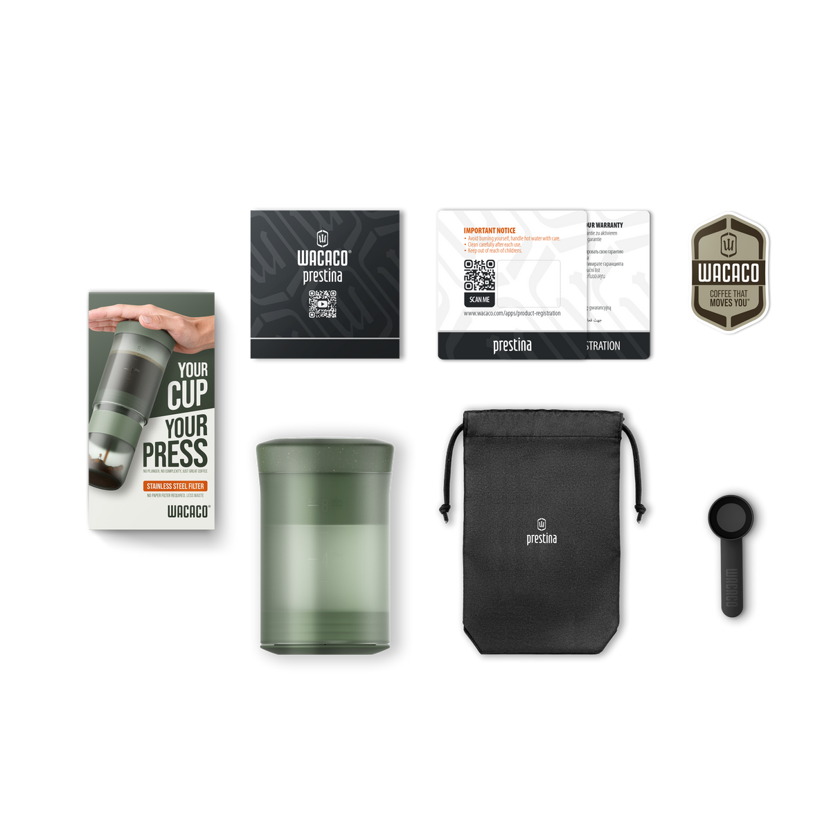 Prestina Wacaco 4897066231211 Coffee Makers One Size / Sage Green