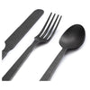 Matte Flatware | Set of 2 Barebones Living CKW-370 Cutlery Sets One Size / Slate Grey